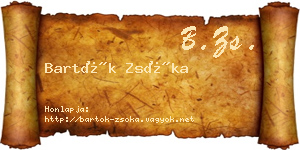 Bartók Zsóka névjegykártya